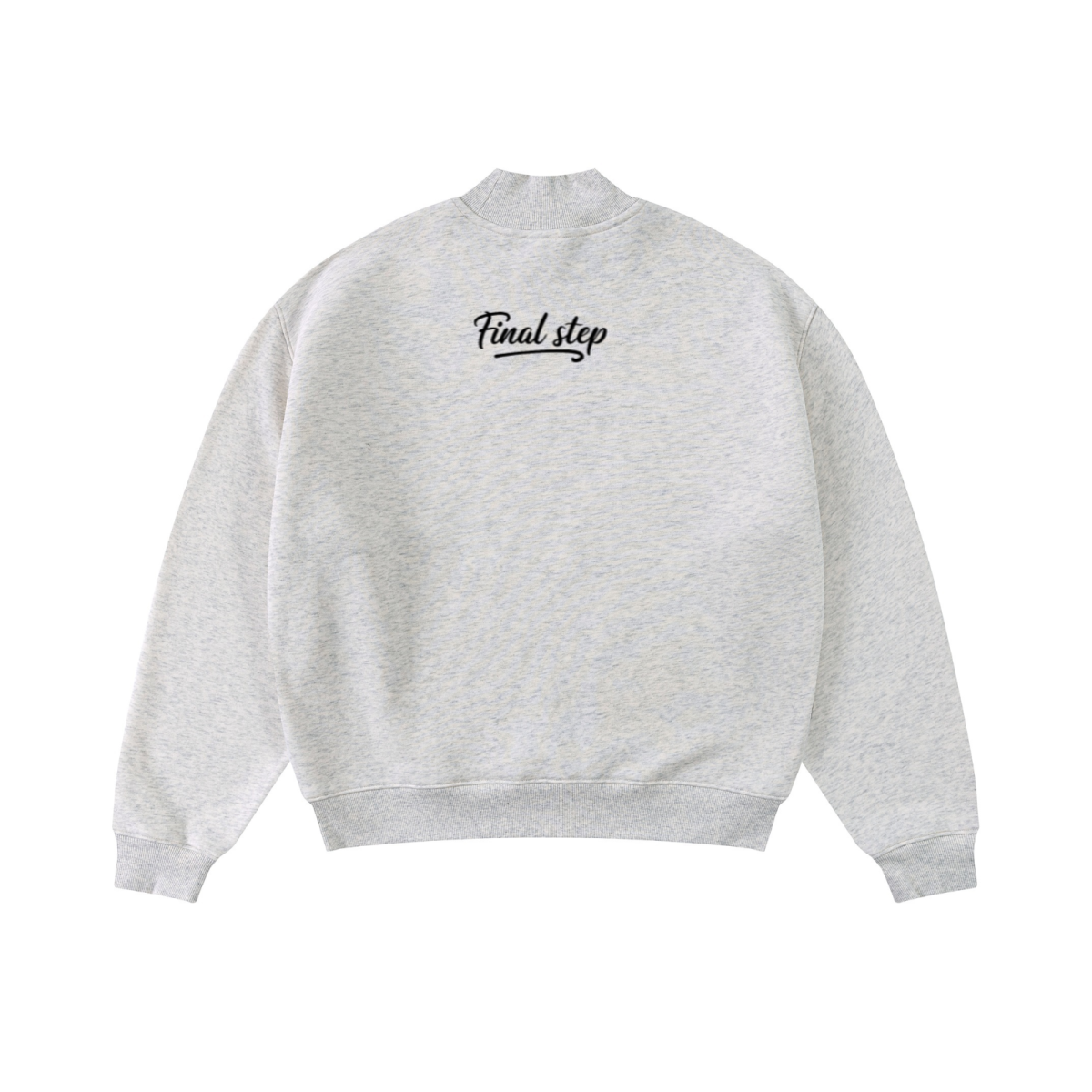 370GSM  Unisex Raw-Edge Ripped French Terry PP-Sprayed Sweatshirt Oatmeal Grey