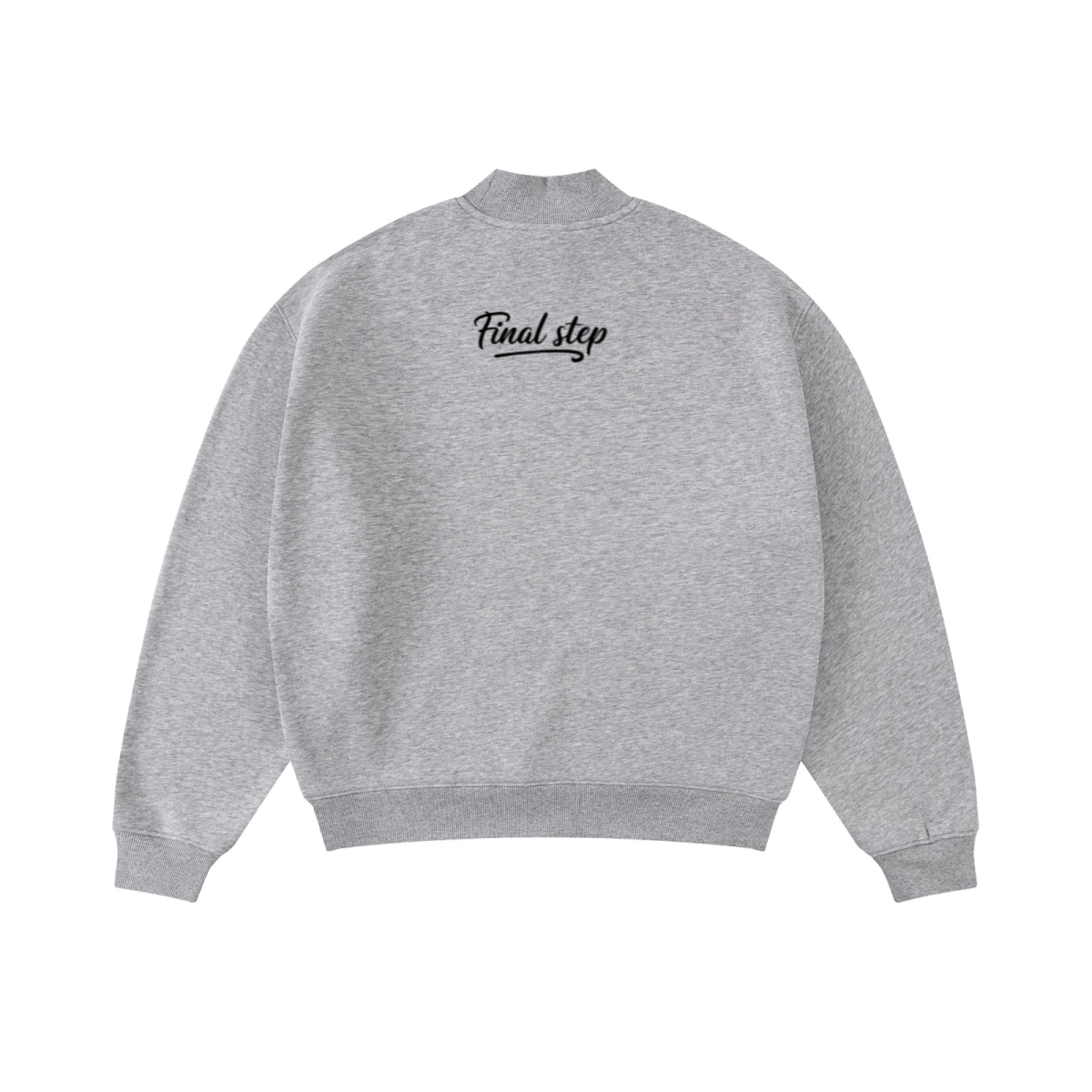 370GSM  Unisex Raw-Edge Ripped French Terry PP-Sprayed Sweatshirt Heathered Grey