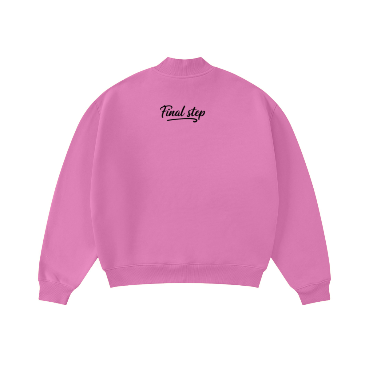 370GSM  Unisex Raw-Edge Ripped French Terry PP-Sprayed Sweatshirt Rose pink